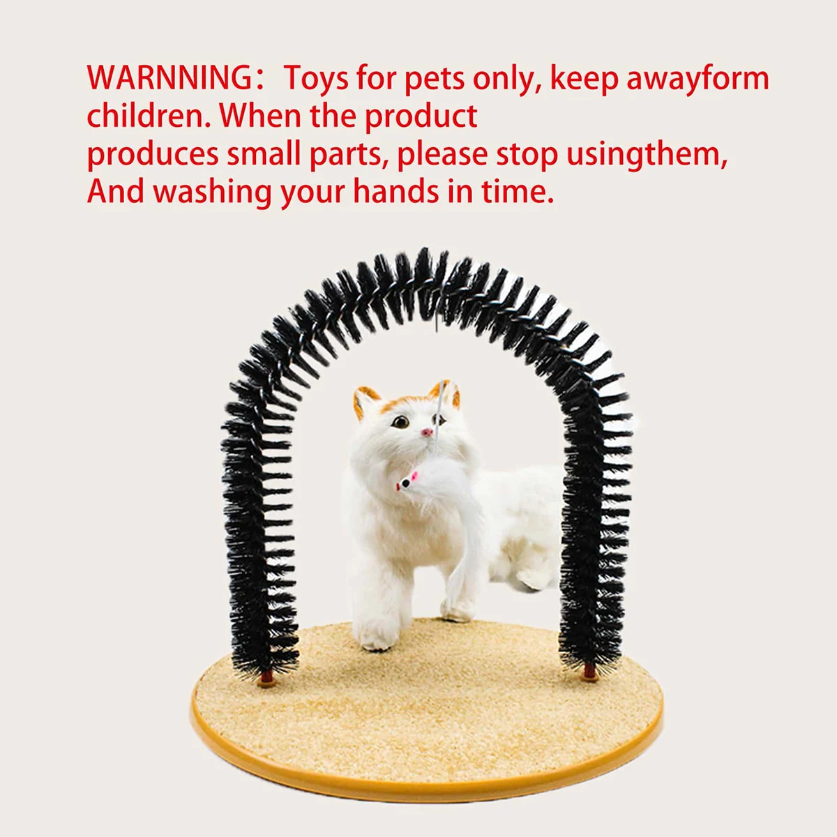 1pc - Cat Arch Self Groomer - Soothing Massages, Gentle Brushes, and Irresistible Tickle Toys for Happy Cats