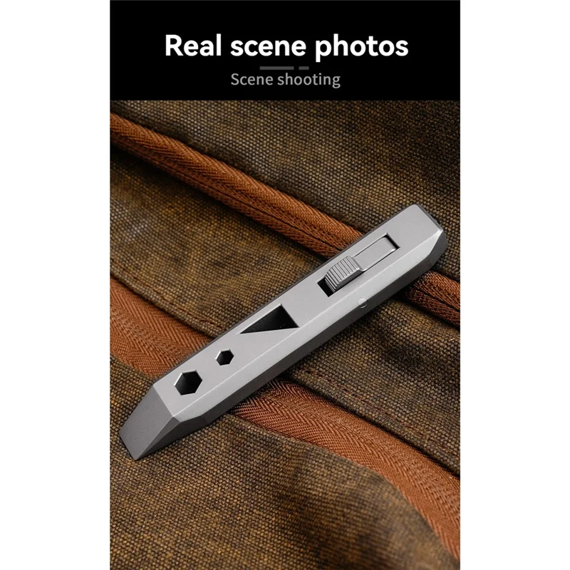 A74E-Pry Bar Multifunzionale in lega di titanio Unibody Pocket Strumento portatile Apribottiglie Finestra rotta per esterni
