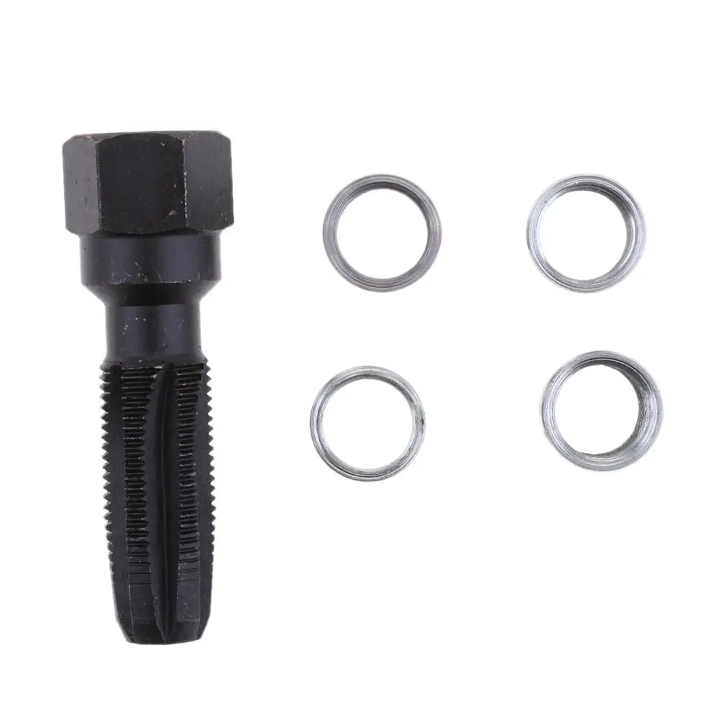 Spark Plug Rethread Kit Heavy Duty Reamer Tap Inserts Threading Tool Hand Tools for Engine Repair