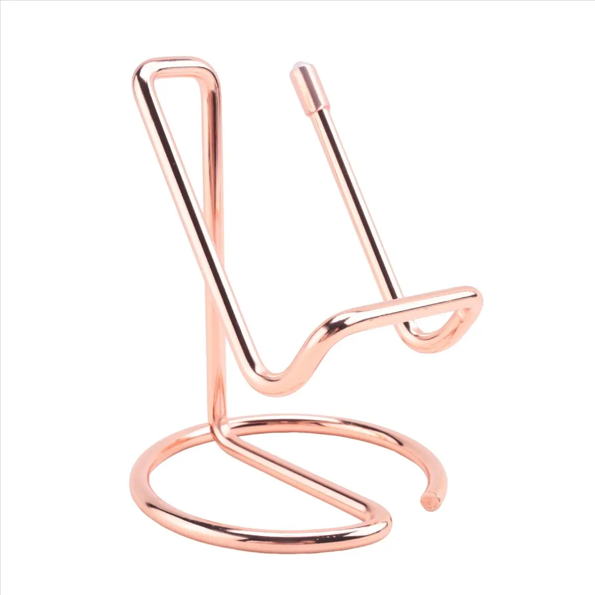 ABNQ Business Card Holder for Desk, Metal Business Card Display Holder Stand, Office Desktop Name Card Holder (Rose Gold)