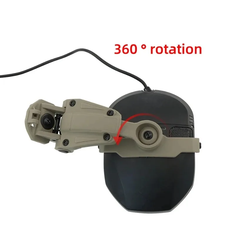 Tactical Headset Adapter M-LOK Helmet Rail Mount Compatible with Walker's Razor Slim Hearing Protection Electronic Earmuffs