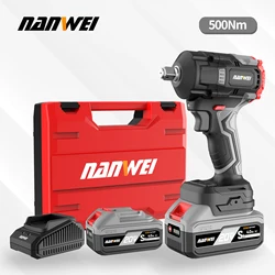 NANWEI 20V industrial cordless brushless lithium-ion spanner 500N high torque industrial electric spanner