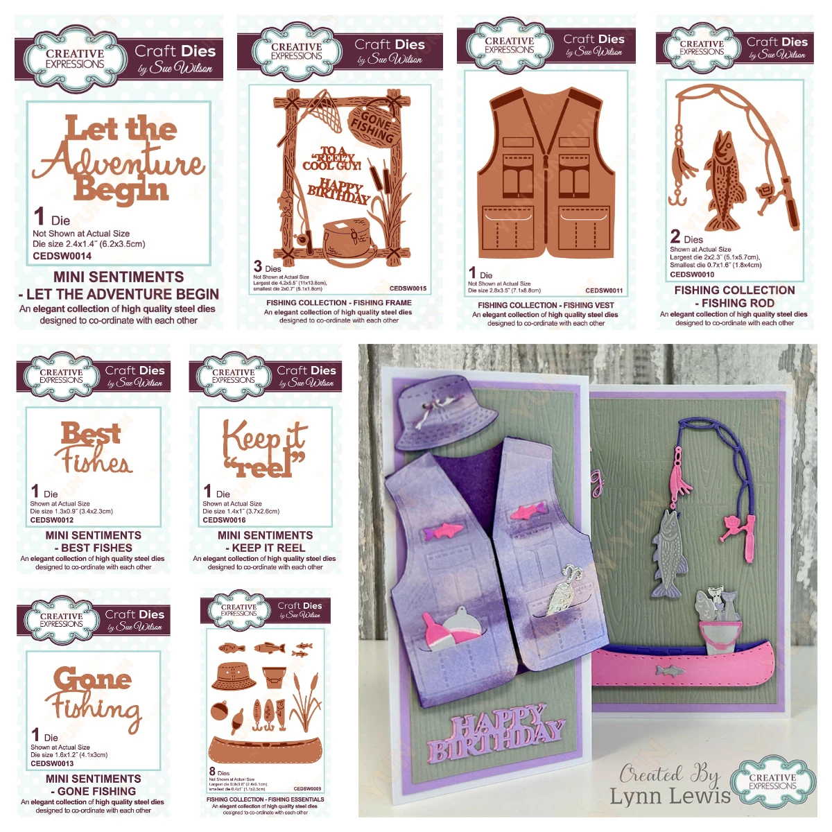 

Fishing Essentials Metal Cutting Dies DIY Scrapbooking Vest Rod Fishing Frame Dies Cut Paper Carft Greeting Cards Molds 2025 New