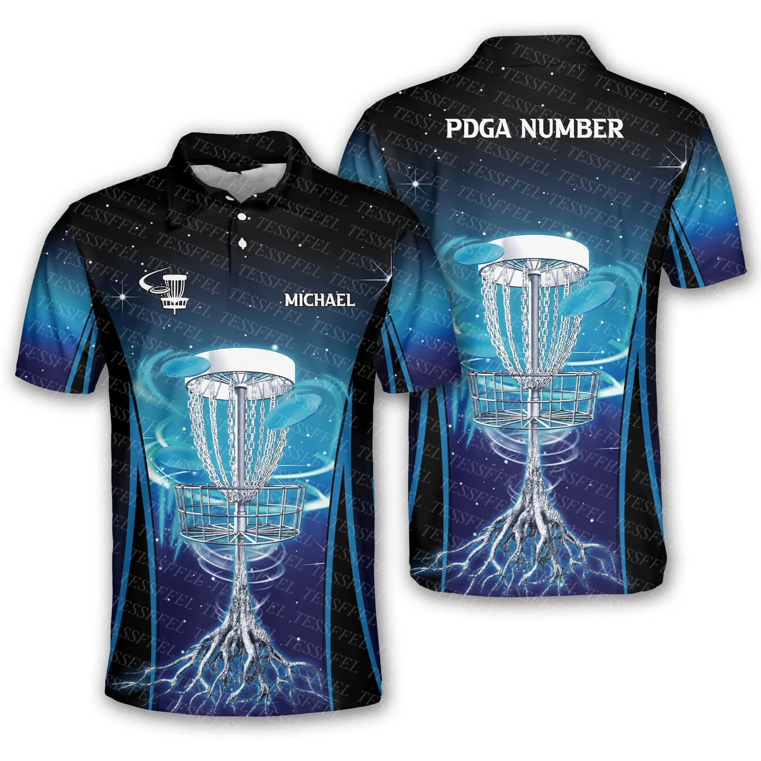 Custom Name Number Sports Disc Golf Jersey Colorful Retro Vintage Harajuku 3DPrint Streetwear Casual Polo Shirts Short Sleeves U