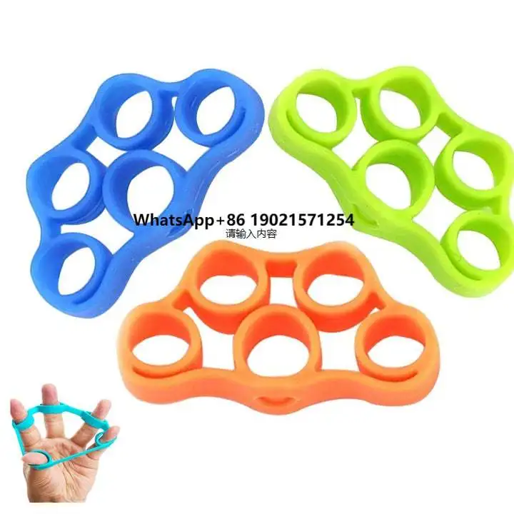 

Hot Selling Silicone Hand Grips Finger Strengthener Trainer Stretcher Exerciser with Resistance Bands