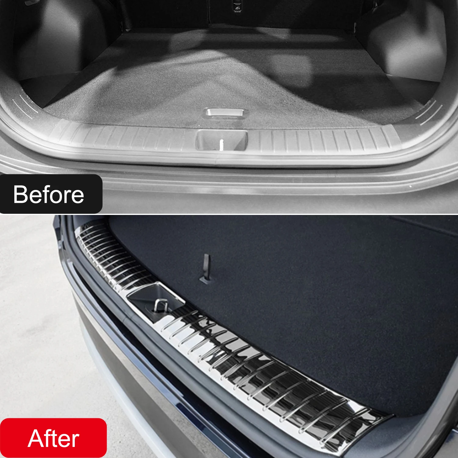 Car Accessories For Kia Sportage NQ5 2022 2023 Stainless Inner Rear Bumper Protector Plate Trim 1pcs