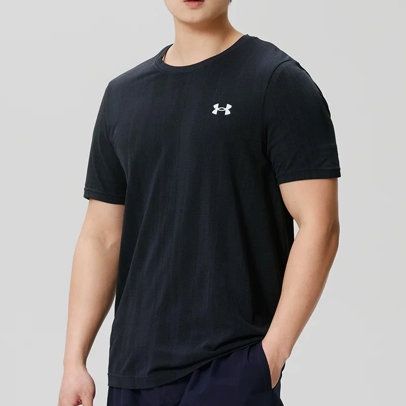 Under Armour Men's Round-neck Short-Sleeve T-Shirt for Fitness Training, Gym Wear, Weightlifting, Breathable 1388129-001