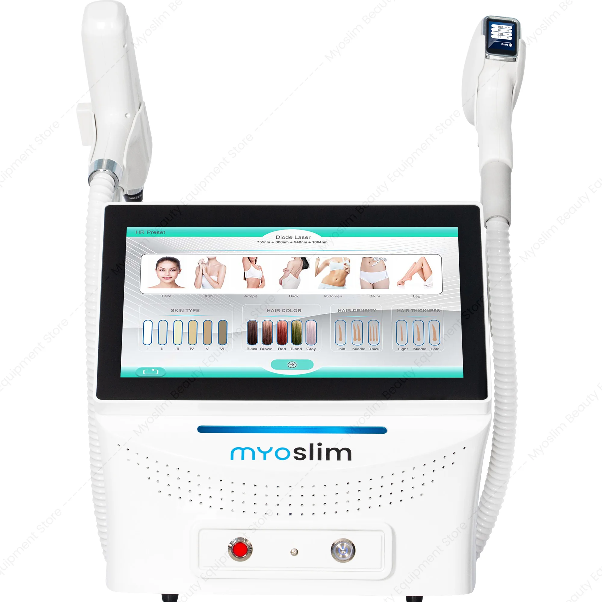 Professional FAC 2in1 Diode Laser Hair Removal Machine 5000W Pico Qswitch ND YAG 4-Wave 808NM for Tattoo Removal Hair Reduction