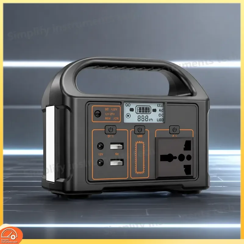 Portable Power Station Solar Generator Modified Sine Wave Outdoor Camping Emergency Backup Battery Home Use Optional Panel
