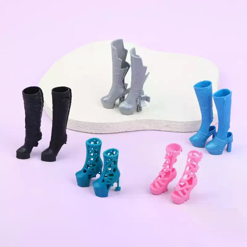 1Pair Mini Doll High Heels Boots Sandals Fashion 1/6 Dolls Dress Up Accessories For Female Dolls Decorations Pretend Play Toys