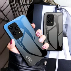Honor 200 Lite 5G LLY NX1 Case Gradient Tempered Glass Hard Back Cover Phone Case Silicone Bumper for Honor 200 Lite LLY-NX1