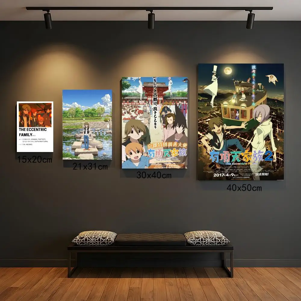 anime T-The Eccentric Family-Y Poster Self Adhesive Wall Decor for Modern Home Cafe Office and Bar