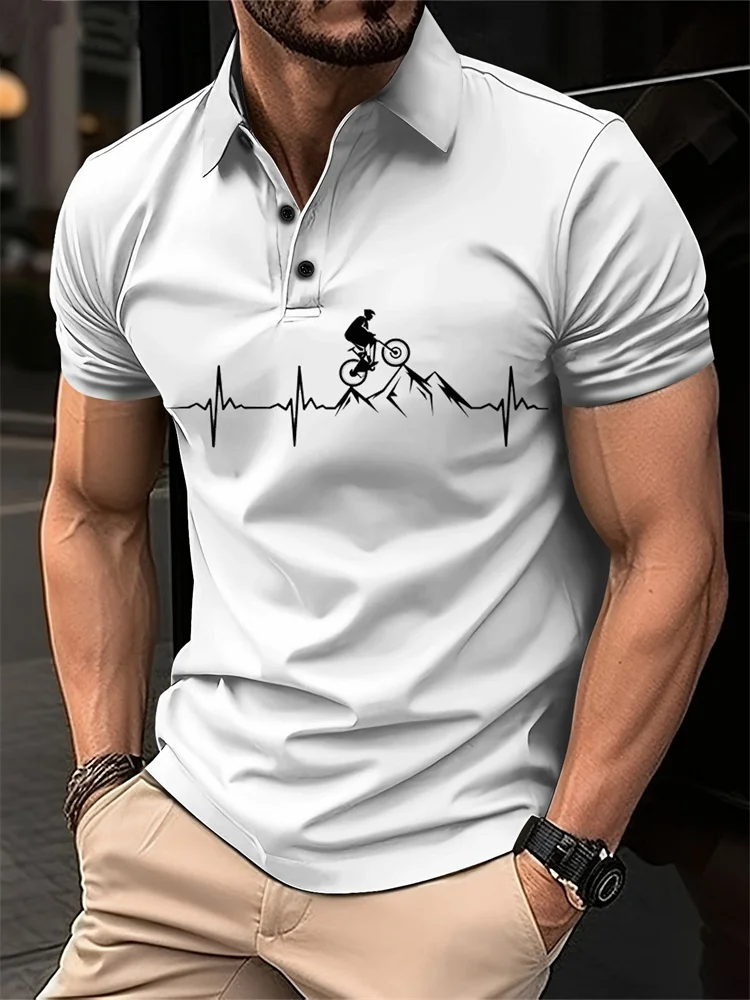 

Simple Print Men's Clothing Summer Fashion Short Sleeve Shirt Polo T shirt Men Casual Breathable Men Clothing Men's T-shirt Tops