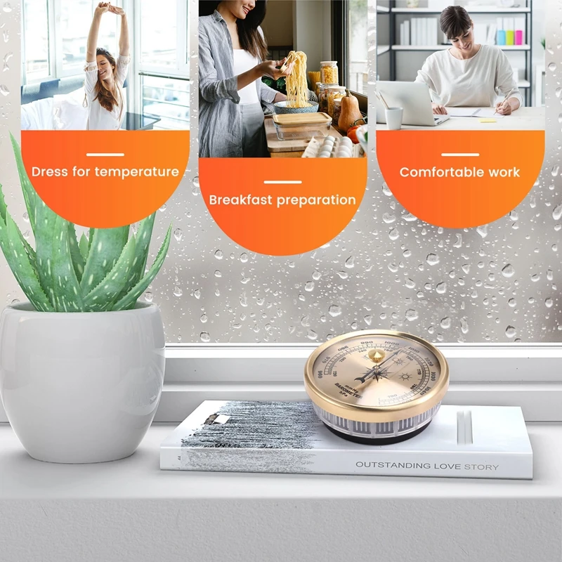 70 mm atmosphärisches Barometer für Zuhause, Wettervorhersage, Aneroid-Barometer, Gas-Manometer