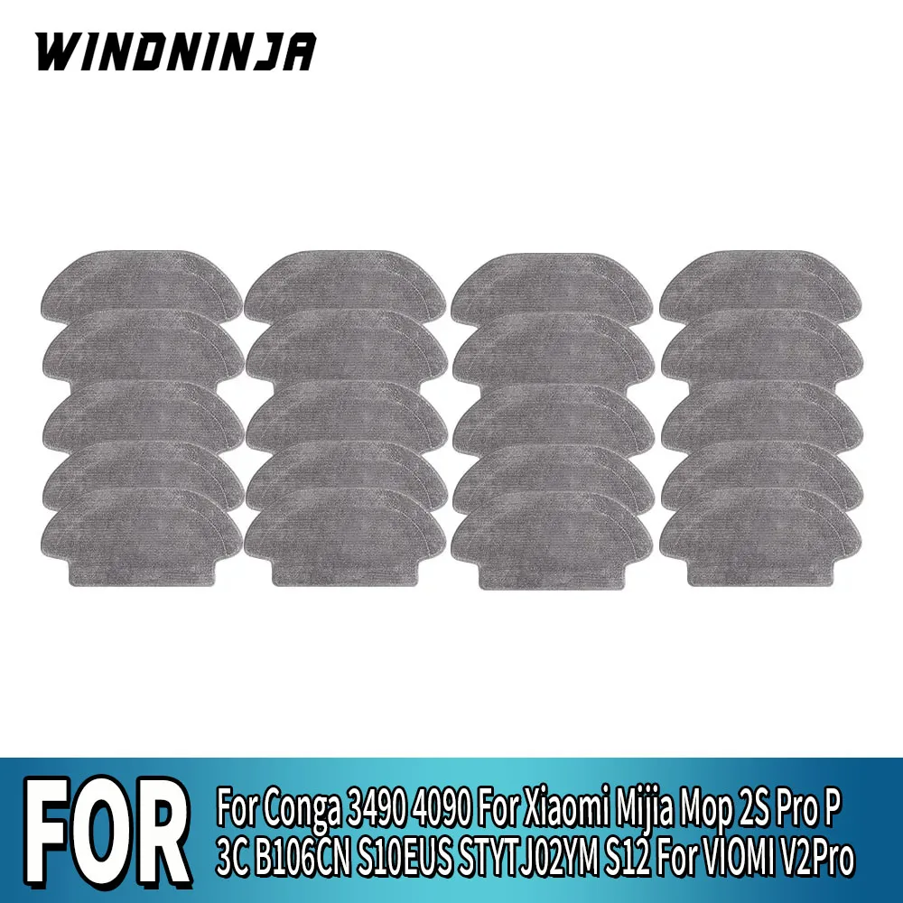 Wet Mop Cloth For Conga 3490 4090 For Xiaomi Mijia Mop 2S Pro P 3C B106CN S10EUS STYTJ02YM S12 For VIOMI V2Pro Deep Clean Parts