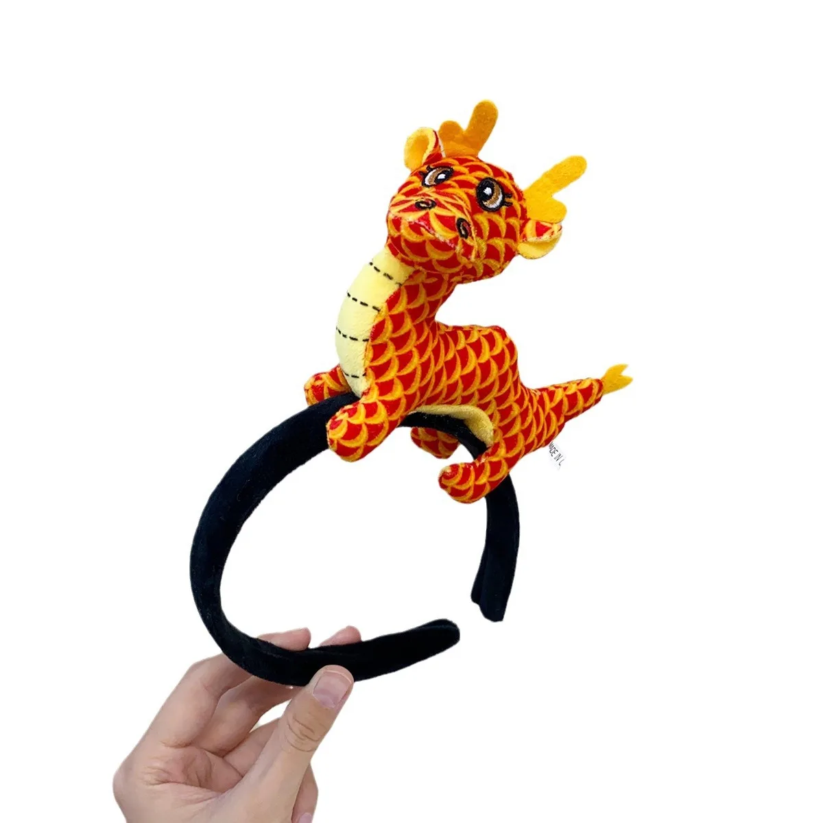 Bande de sauna dragon chinois pour enfants, 3 couleurs, dessin animé, beurre en peluche, performance sur scène, coiffure pour filles, accessoires pour cheveux