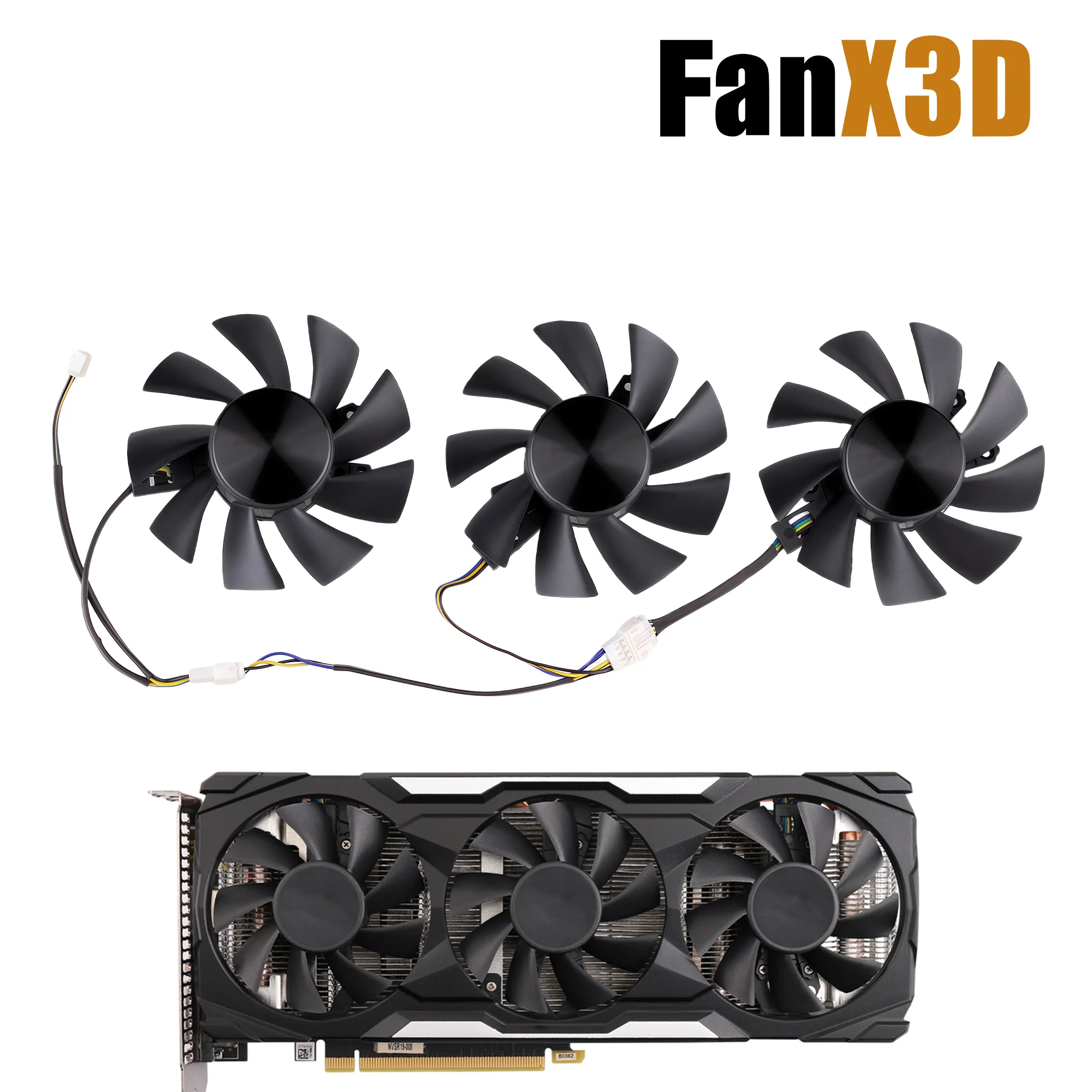 75MM Cooling Fan For ZOTAC GeForce GTX 1660 RTX 2060 3060  Super Ti X-GAMING OC3 PRO Graphics Video Card Cooler Fan