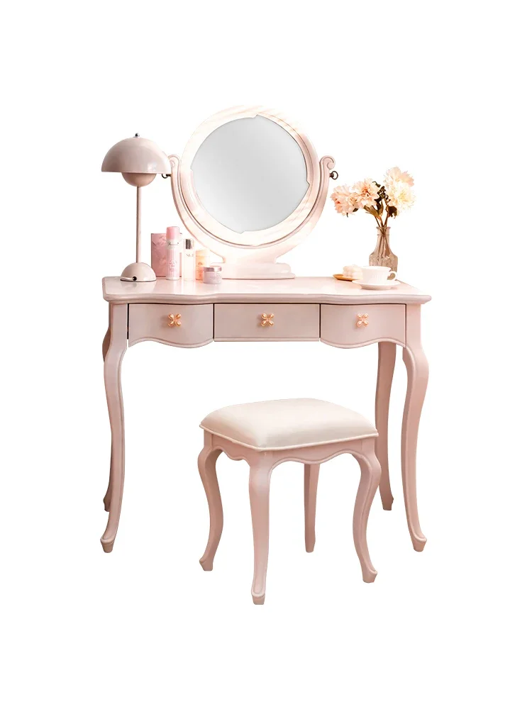 

Magic painting niche design French dressing table, solid wood European style premium dressing table, ins-style bedroom, light lu