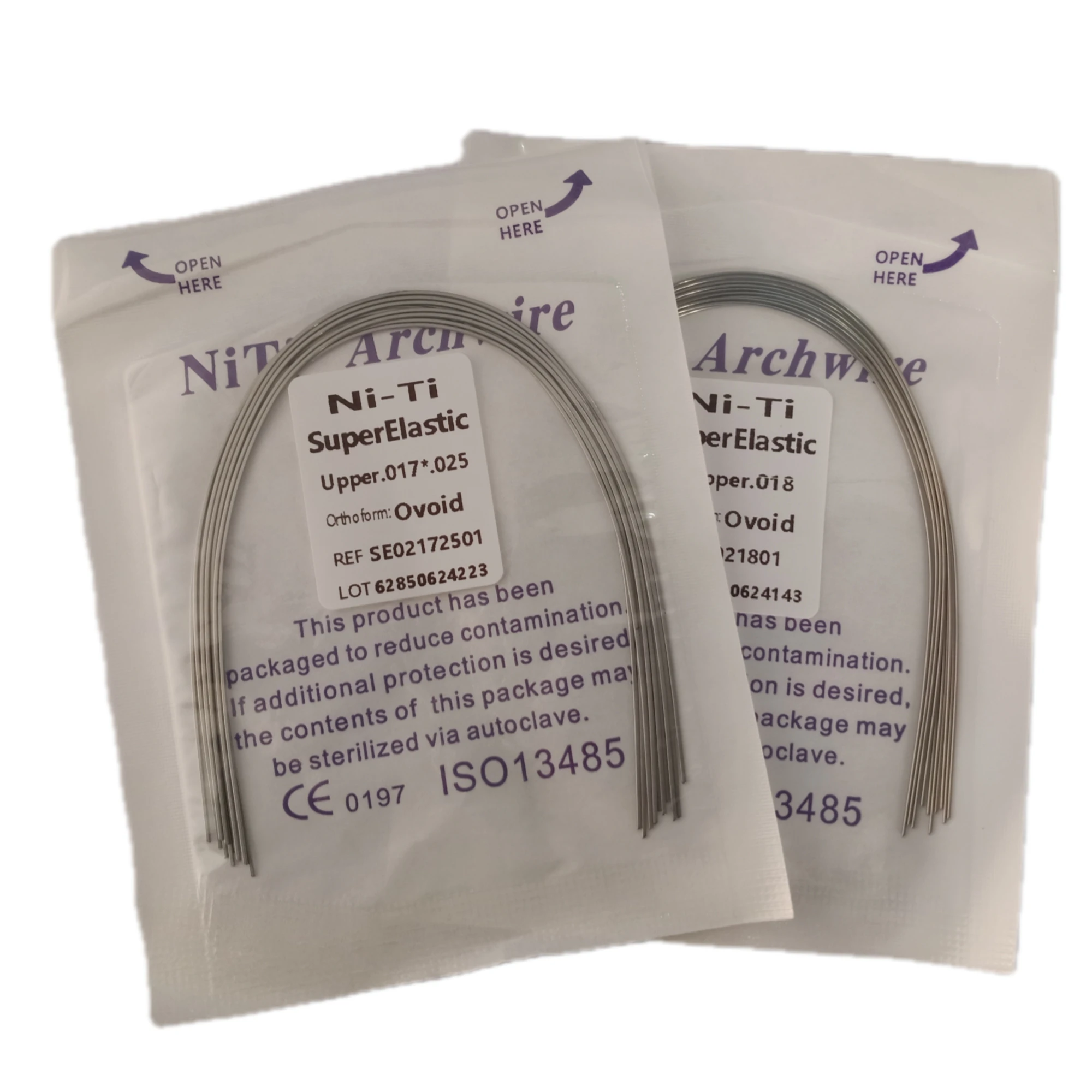 Dental Orthodontic Wires Niti Super Elastic Ovoid/Natural Form Rectangular Archwire Dentistry Ortho Materials