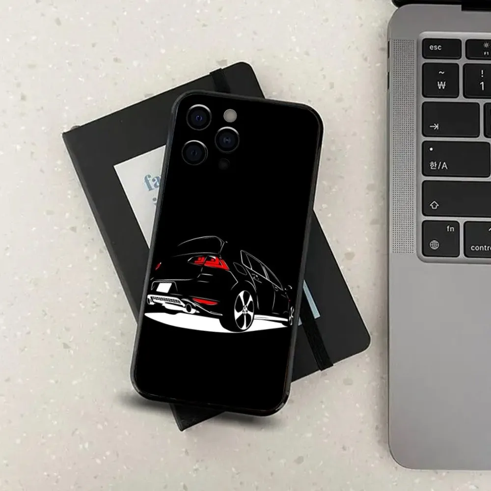 G-Golf-G-GTI Car cool Phone Case For Apple iPhone 15,14,13,12,11,Pro,X,XS,Max,XR,Plus,Mini Soft Black Cover