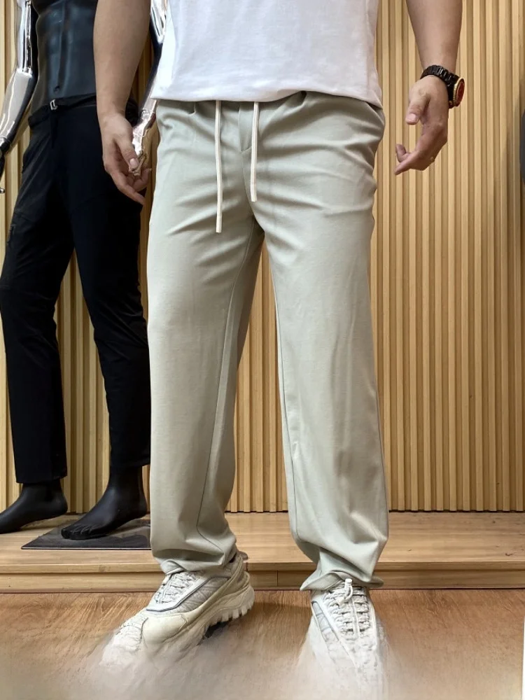 

Instant Cool Feeling! Lenzing Cotton Blend! Drapey! Men's Skin-friendly Comfortable Versatile Casual Pants Polyester Fiber