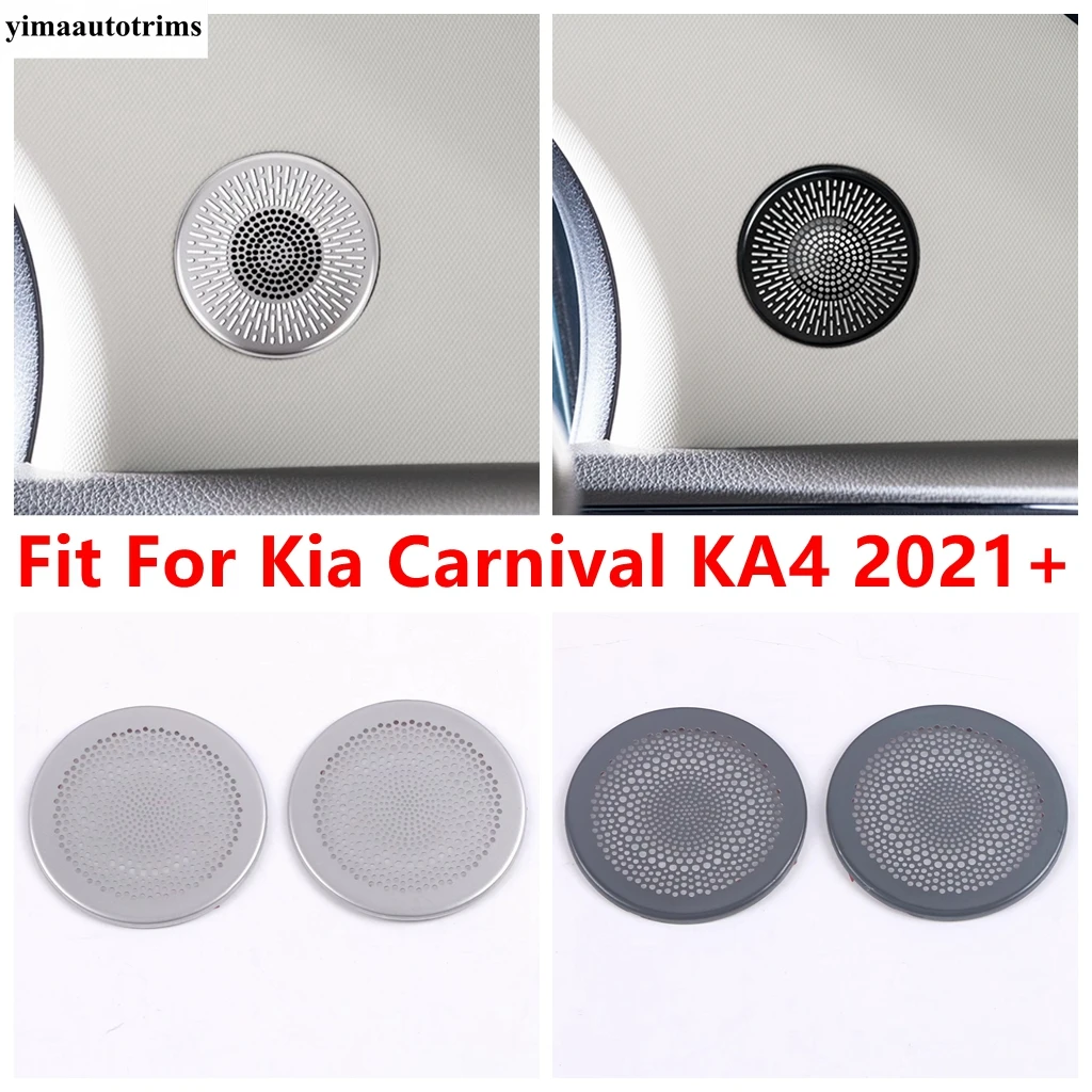 

Front Pillar A Speaker Audio Loudspeaker Sound Tweeter Ring Circle Frame Cover Trim Accessories For Kia Carnival KA4 2021 - 2024