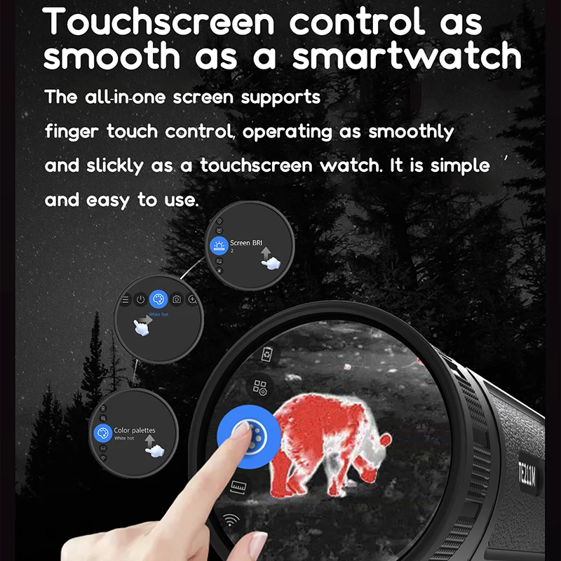 Celownik termowizyjny do karabinu myśliwskiego Raider TE211M, zintegrowany mini noktowizor na podczerwień do wyszukiwania i skanowania.