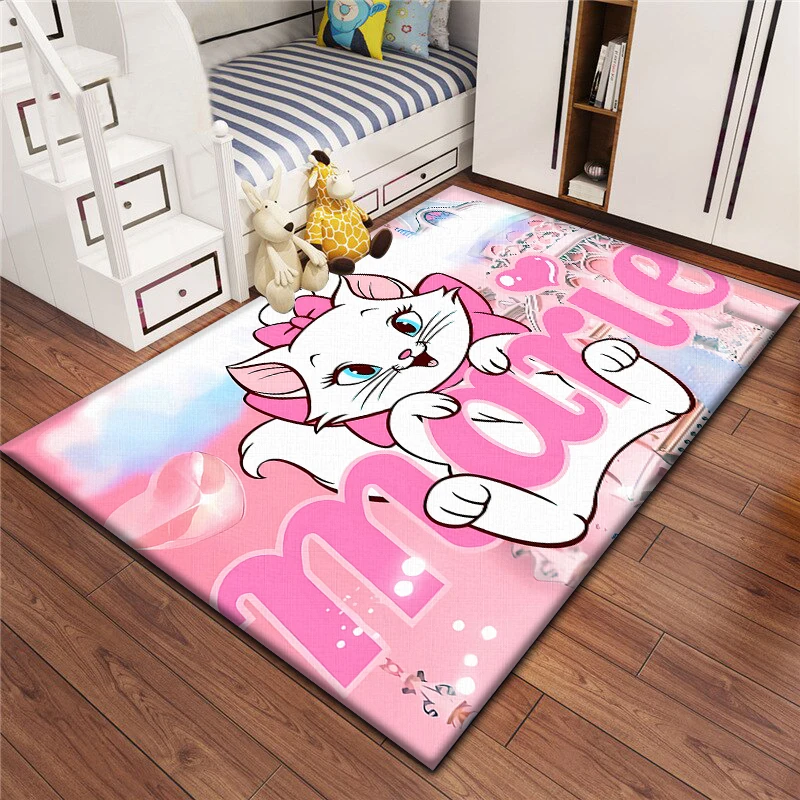 Marie Cat HD Printed Carpet for children,Living room Bedroom floor mat Kitchen mat Children's Bedroom Mat