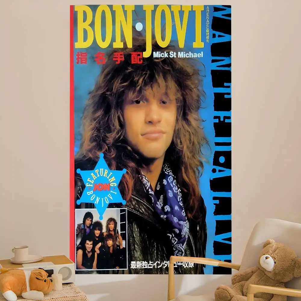 Singer B-Bon Jovi Printed Large Wall Tapestry Indian Buddha Wall Decoration Witchcraft Bohemian Hippie Wall Art Decor