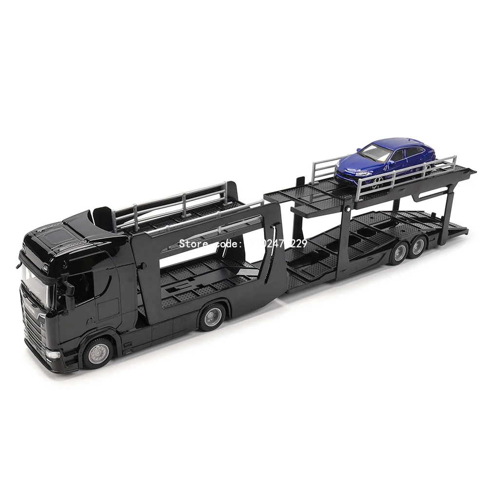 Bburago 1:43 Scania 770 S W/Lamborghini, Porsche Semi-trailer truck Alloy Luxury Vehicle Diecast Cars Model Toy Collection Gift