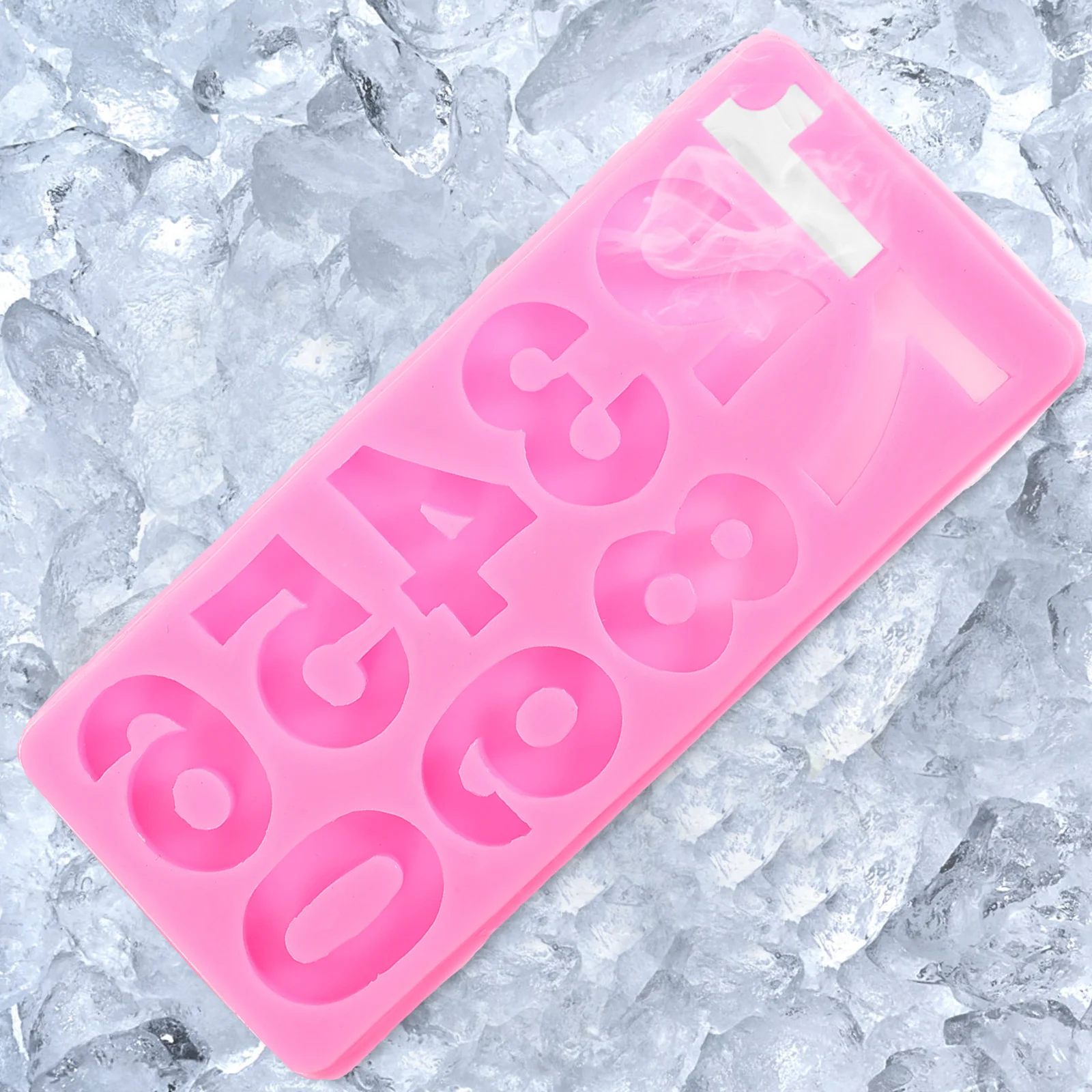 

3Pcs Numeral Shaped Ice Cube Tray Food Grade Silicone Mold for Home Bar Party Ice Making Mold Numeral Shaped