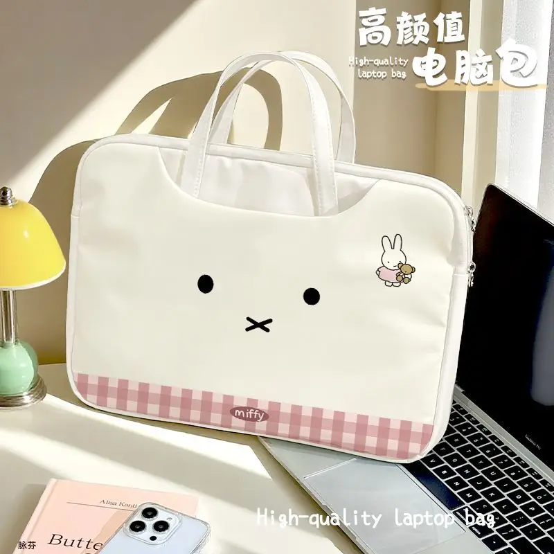 Cute Cartoon Miffy Notebook Computer Bag 16 Inches Waterproof Student Class Commuting Package Is Suitable for Huawei Lenovo 15