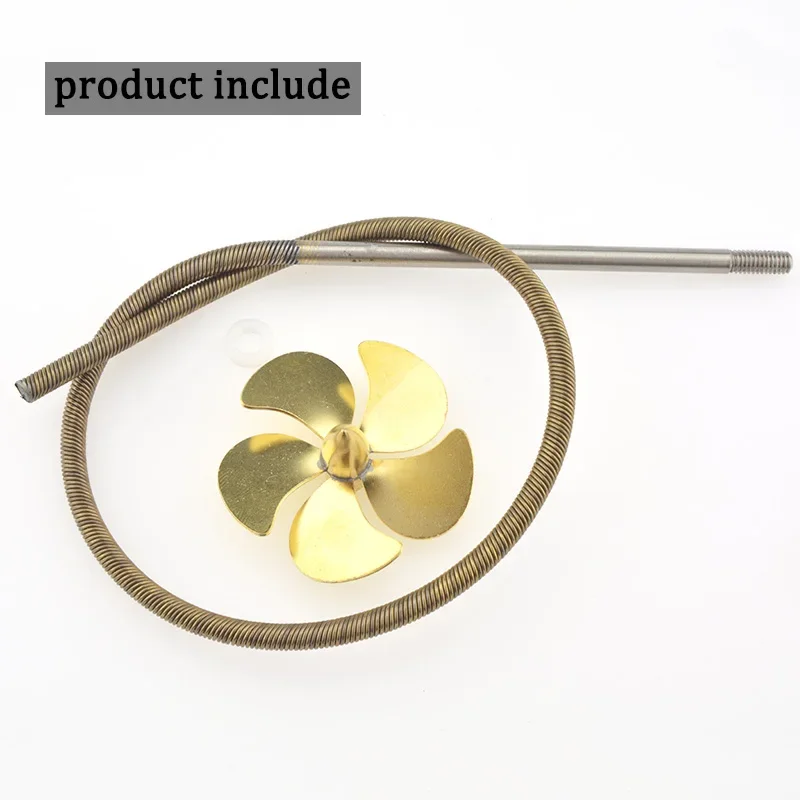 1 zestaw elastycznych wałów 4mm lewoskrętnych/prawoskrętnych + miedziana śruba napędowa z 5 łopatkami (D31/33/35/39mm) Mini śmigło do modeli łodzi RC