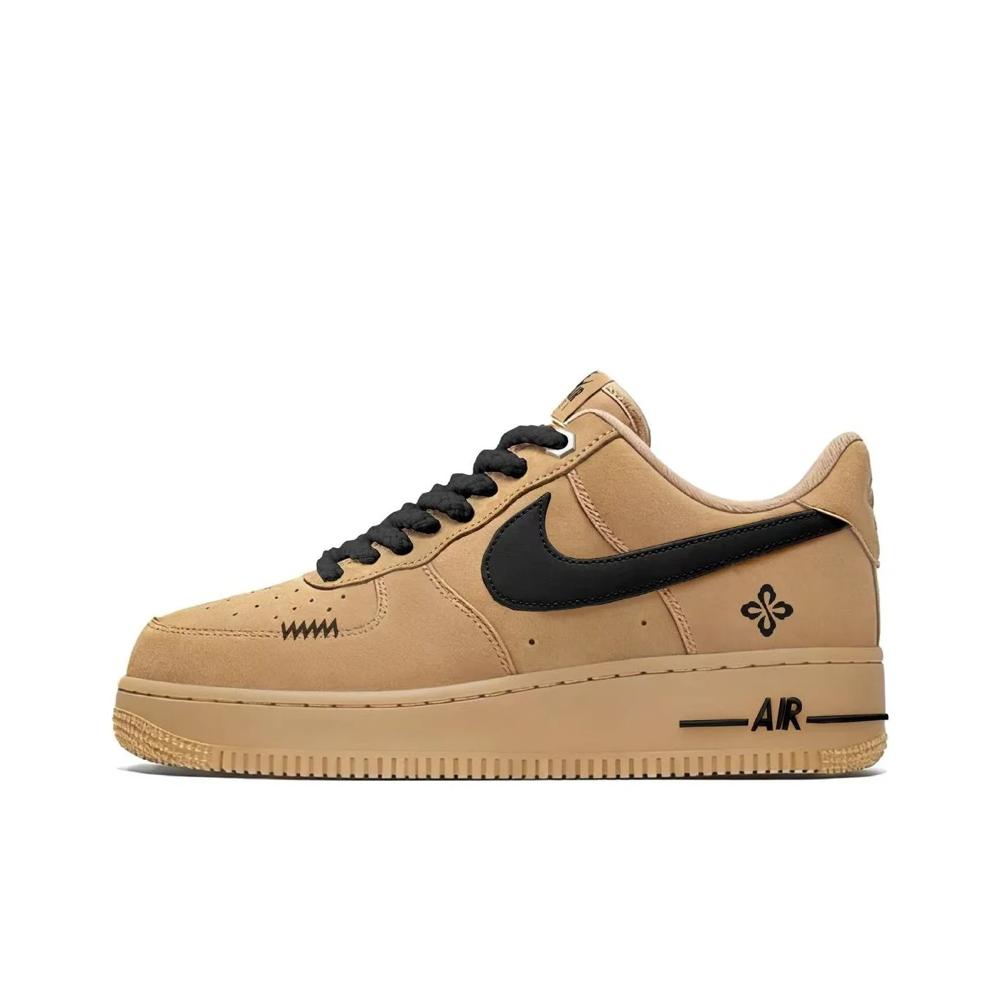 Nike Air Force 1 Black Brown Warrior Thermal Height Increasing Abrasion Resistant CJ9179-200(Team93-S-BOX)