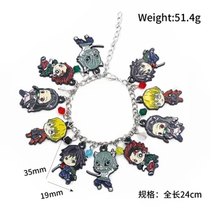 Anime Dämon Slayer Herrenarmband Kimetsu auf Yaiba, Tanjirou Nezuko, Cosplay -Metallarmband, Charakter -Cartoon -Pingerschmuck Hauptverkäufe von Kimetsu Manga auf Yaiba - №2
