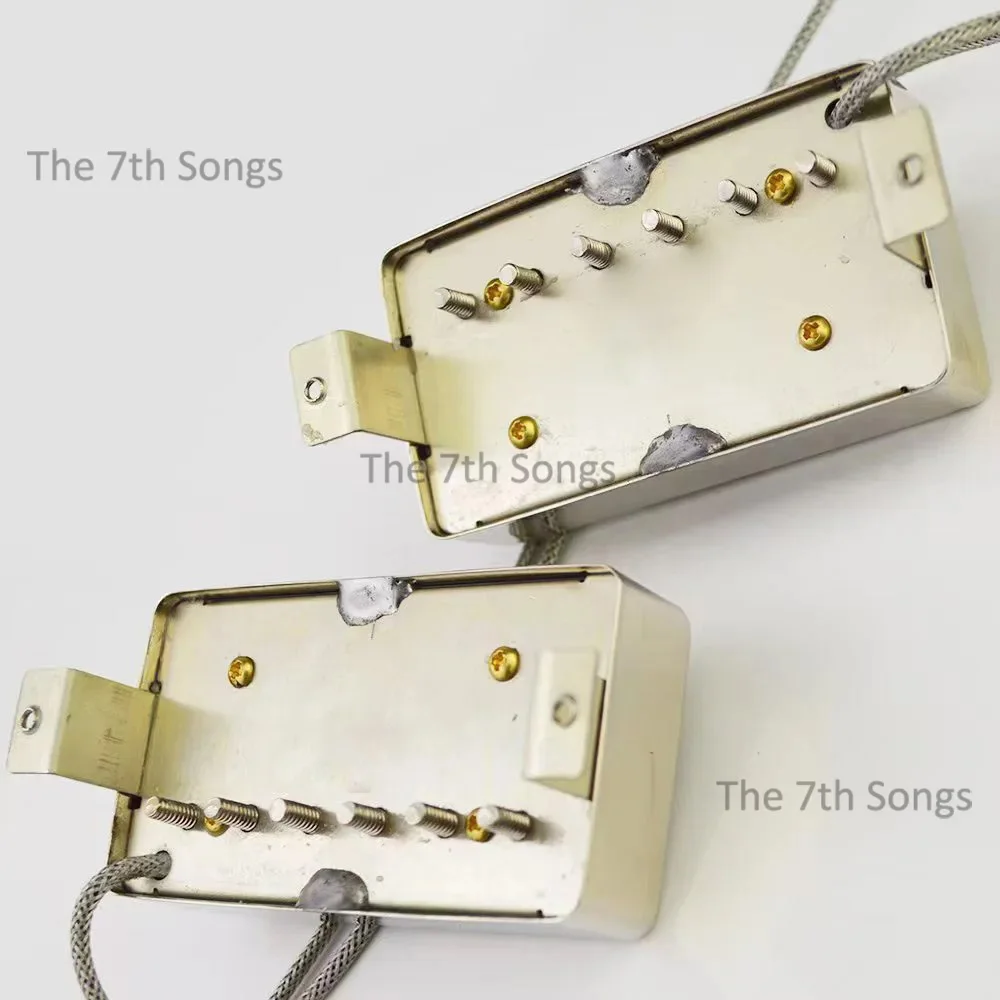 Pastilla Humbucker Alnico 4 Estilo PAF IV Edición Coleccionista 1959 para Guitarra Eléctrica LP, Espaciado de 49.2mm, Cable de 2 Conductores, Níquel