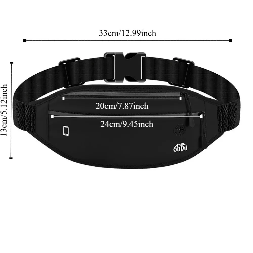 防水男性ウエストパック大容量ヘッドフォンジャック付きハイキングランニングバッグ反射 PU キャンプベルトバッグフィッティング