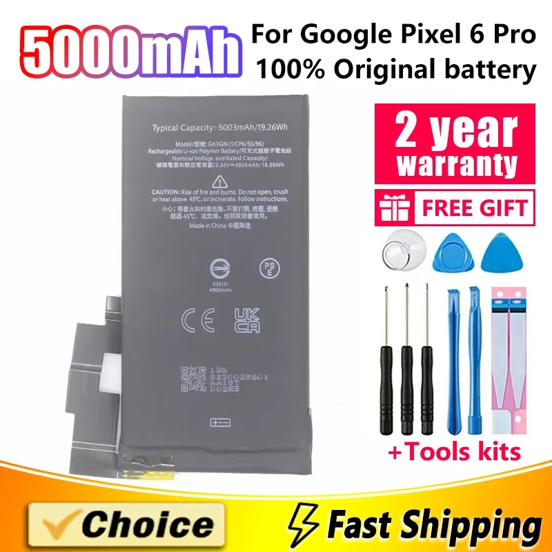 G013A-B G020E-B For HTC Google Pixel Pixel 3 3A XL 4 4XL 4A 5 5A 5XL 6 6Pro,Brand New Replacement Phone Lithium Battery+Tools