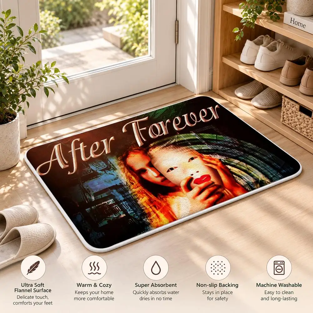 A-AFTER FOREVER Heavy Rock Floor Mat Flannel Rug Soft Non Slip Door Mat For Bathroom Bedroom Kitchen Living Room Home Decor
