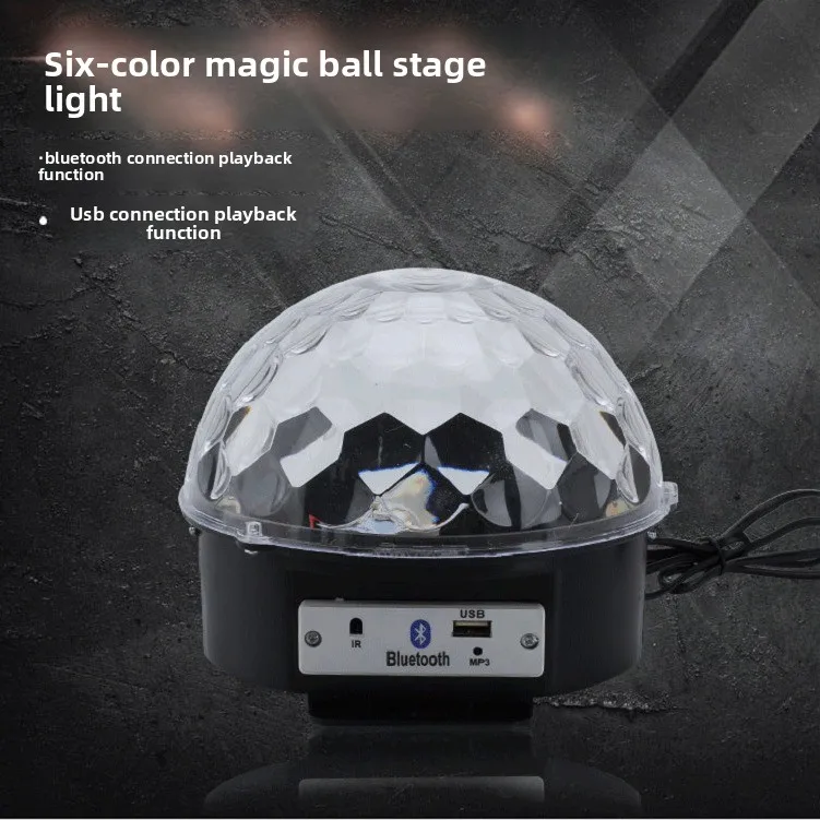

Buttonless integrated Bluetooth crystal KTV disco stage flash voice control LED big magic ball light show