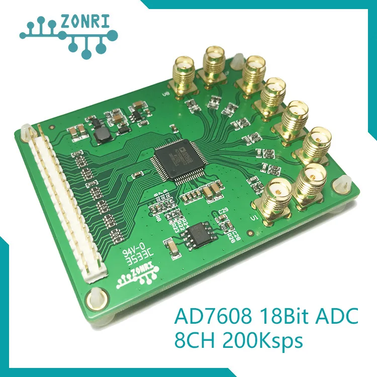 

1pcs AD7608 data acquisition module 8 channel 18 bit ADC module 18/200 KBPS external benchmark