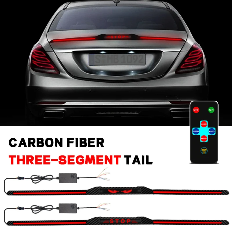LED Car Tail Light Strip,Universal  LED Car Tail Light Strip for Car Trunk, Brake Light, Trunk Spoiler Fit for Roof, Wing