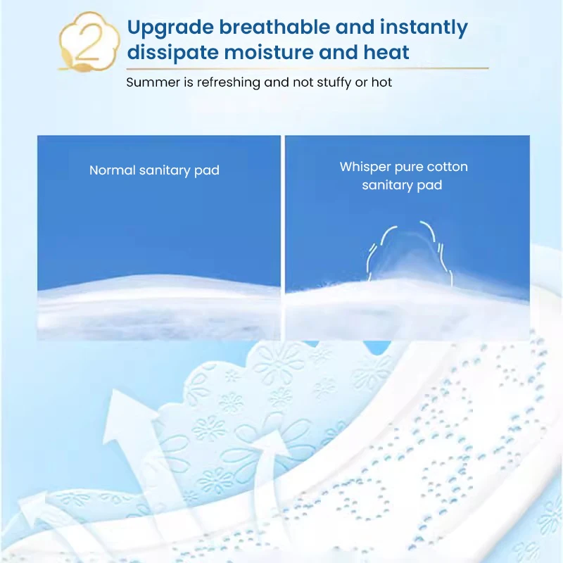 위스퍼 순면 표면 생리대 데이용 패드 미니 무향 초박형 통기성 180mm 12개입