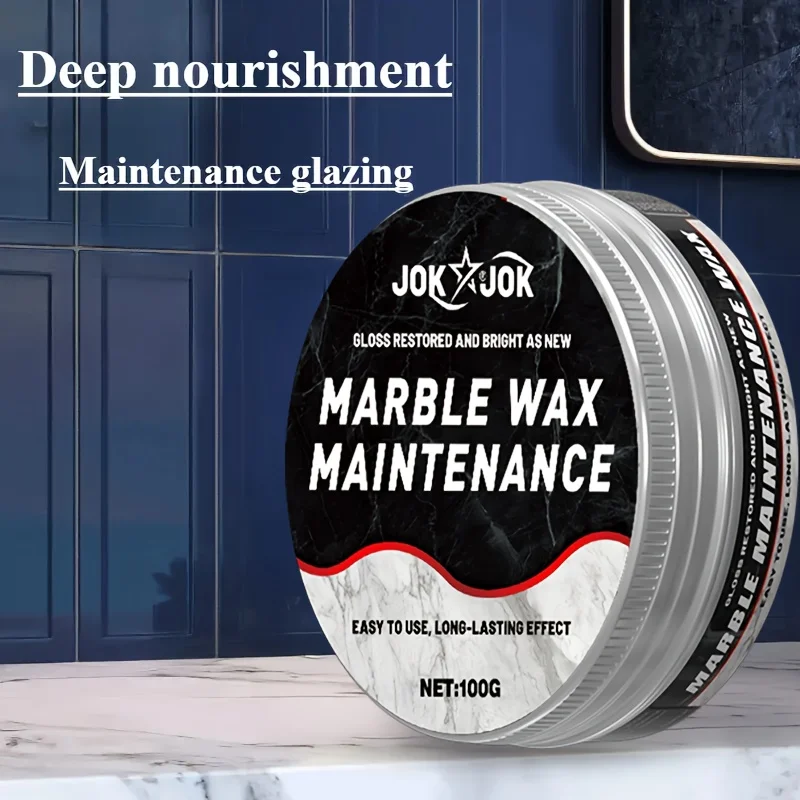 100G Marble Care Cream - Restores Luster and Protects Surfaces - Ideal for Stone Maintenance in Kitchens and Bathrooms