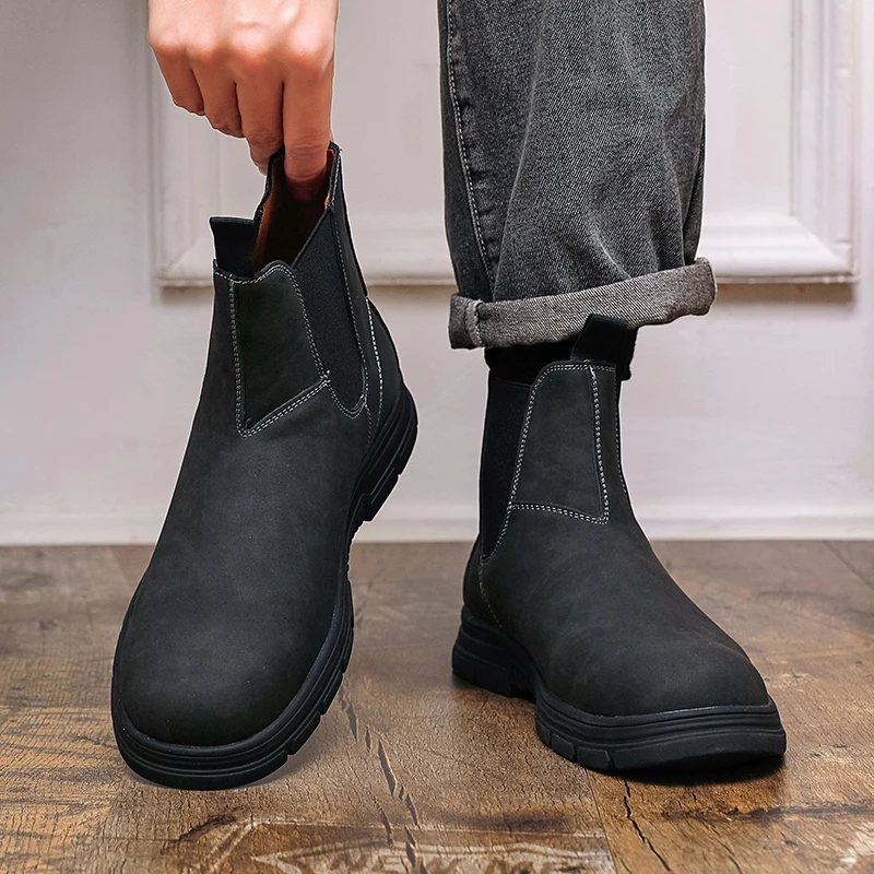 Sepatu Boots Pria High Top Sol - Chelsea Boots Men ulasan dan harga