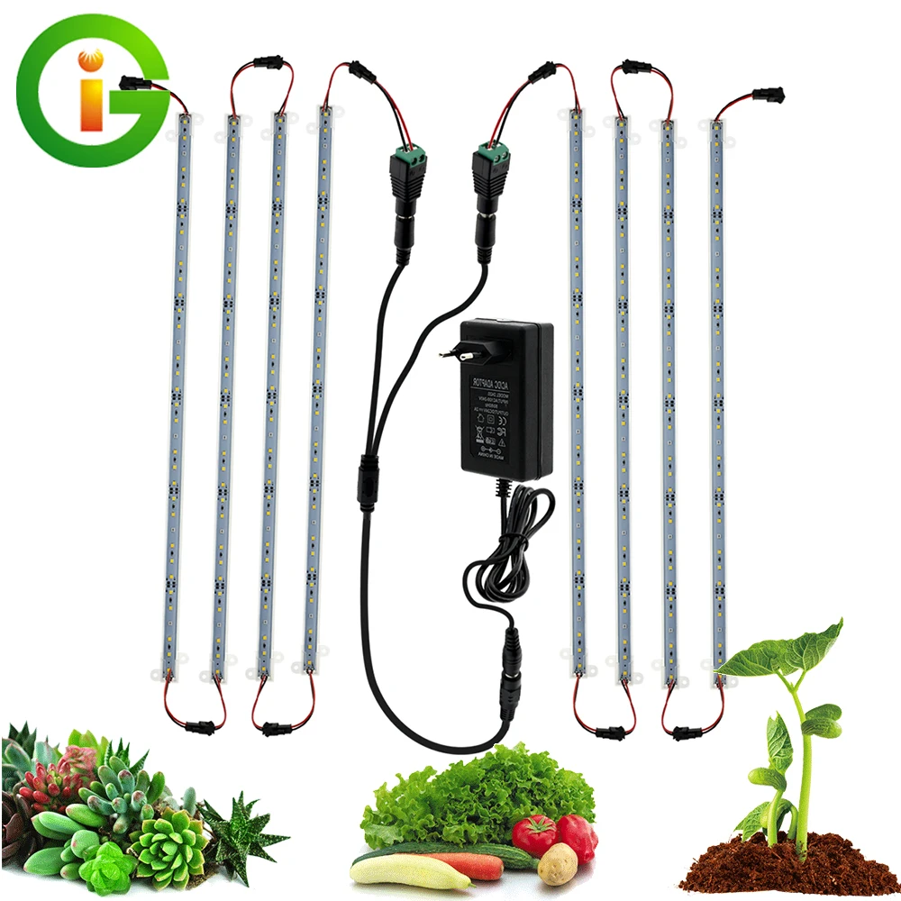 DC24V LED Grow Light Tube Full Spectrum 7W 36leds Phyto Lamp For Plants Hydroponic Sets Indoor Flowers Plants Growth Lighting