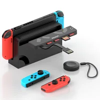 Lector de tarjetas de juego de acoplamiento con interruptor portátil para Nintendo Switch OLED Lite con Control remoto inalámbrico conmutación de juego con un solo clic
