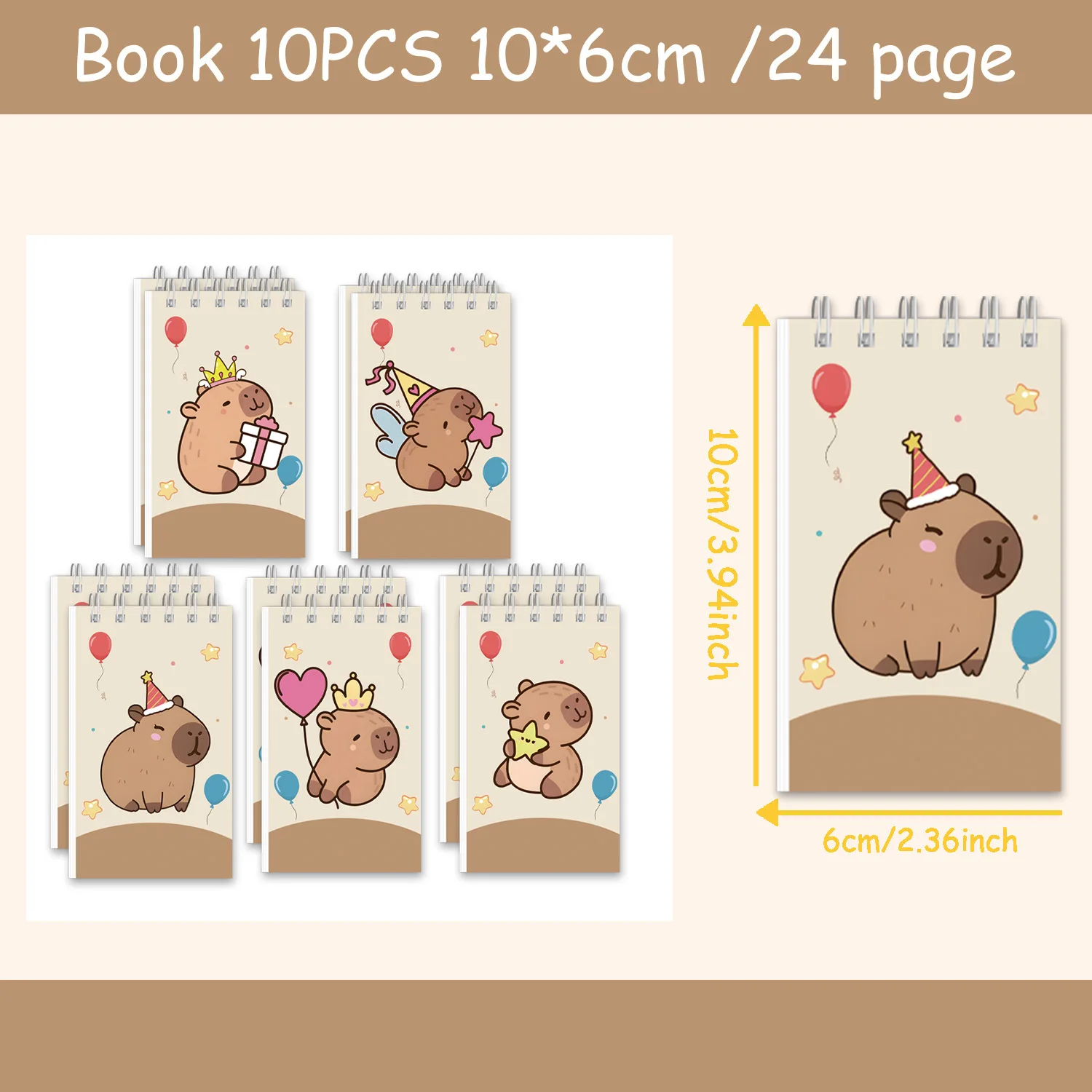 Capybara Spiral Book Coil Notebook Capybara Journal Diary Schedules Daily Plan List Notepad School Favors Stationery Supplies