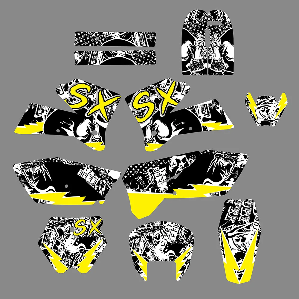 Graphics Bakcgrounds Decal Sticker Kit For KTM SX 125 250 380 400 520 2005 2006 SX125 SX250 SX380 SX400 SX520 Motorcycle Sticker