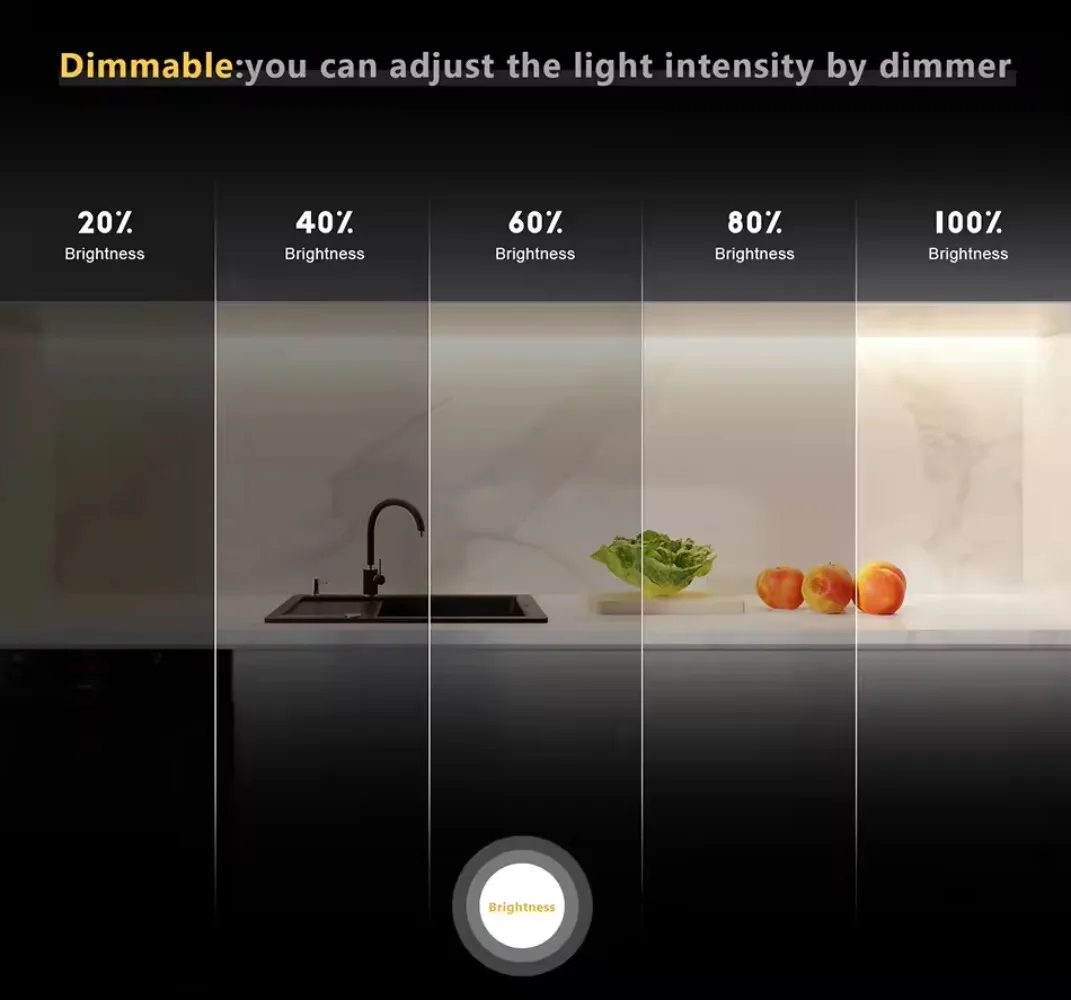 0/1-10V LED Dimmer Controller 110V 220V AC Knob Panel Wall Mount Dimmer Switch Rotary Panel Dimming for Single Color Strip Light